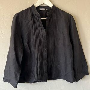 Per Una Vintage Black Button Up Blouse